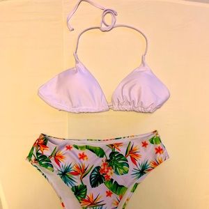 Floral print bikini bottom